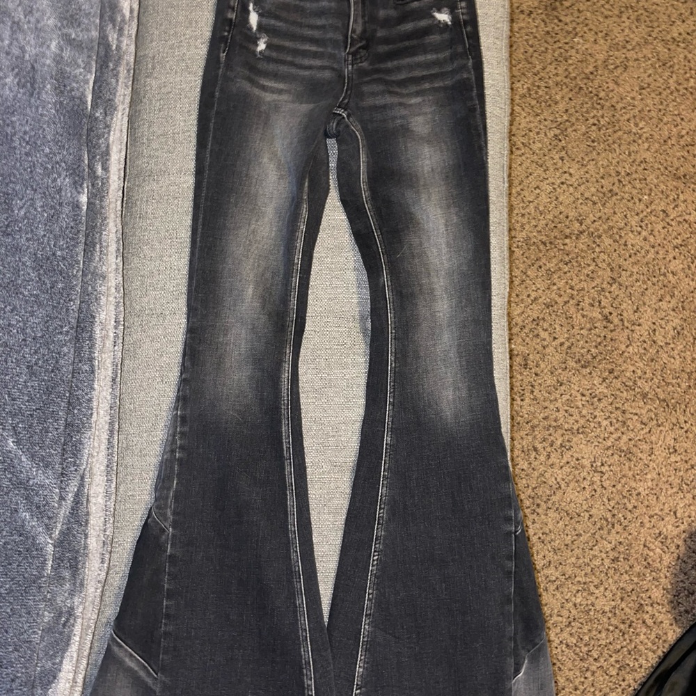 Stylish Gray Flare Jeans